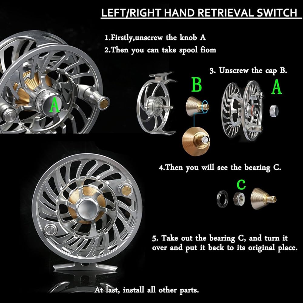 フライリール Amazon | 1:1ギア比9/10フライリール 3ボールベアリング ゼロ