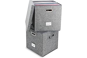 Vinyl Record Storage Box Set of 2