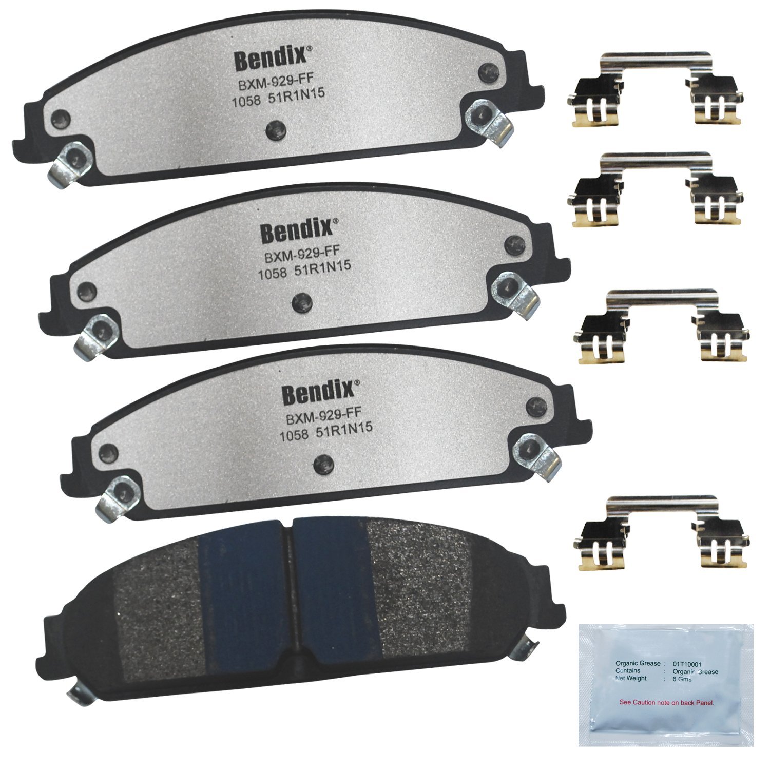 Bendix Fleet Metlok MKD1058FM Semi-Metallic Front Brake Pads for Chrysler 200 2014-2013,300 2018-2005,Dodge Avenger 2014-2013,Caliber 2009-2008,Challenger 2018-2009,Charger 2018-2006,Magnum 2008-2005