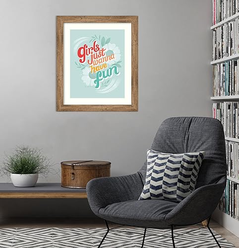 Miniatura 5 de Amanti Art Framed Wall Art Print 28x24 Girls I by Gia Graham, Typography Wall Art, Whimsical Decor, Medium Poster Painting Artwork for Living Room,