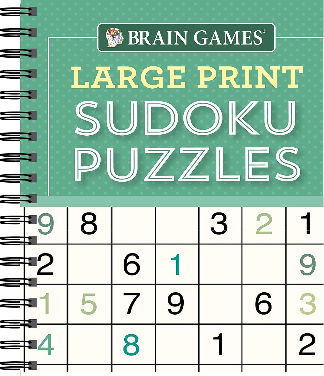 Juegos mentales: rompecabezas de sudoku con letra grande (verde)