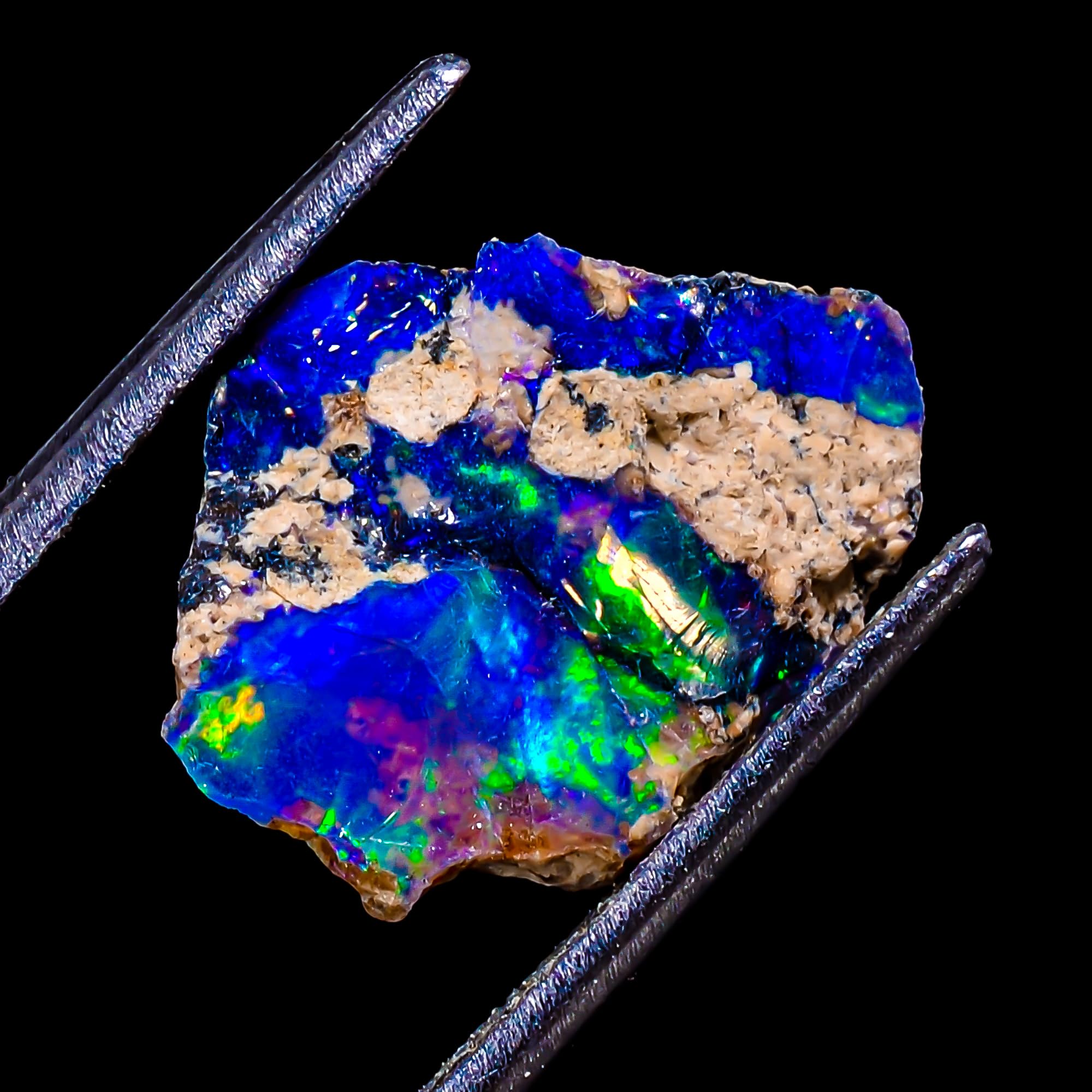 AAAA+ - Opale naturelle éthiopienne Welo brute (2 carats à 13 pièces) - Cristal brut ultra feu | Pierre opale sélectionnée à la main pour la fabrication de bijoux | Pierre précieuse de naissance