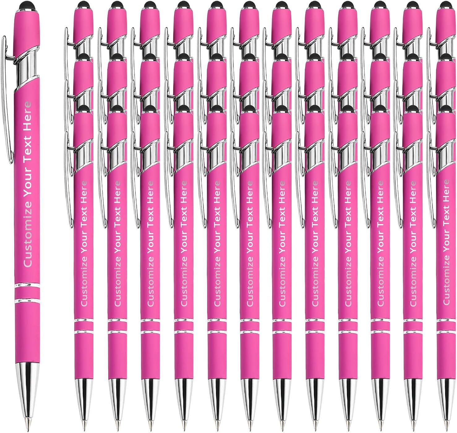 Aolun 36 Personalized Pens in Bulk with Stylus Engraved