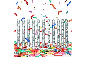 12-Pack Colorful Confetti Tubes: Vibrant Handheld Flutter Wands for Special Celebrations