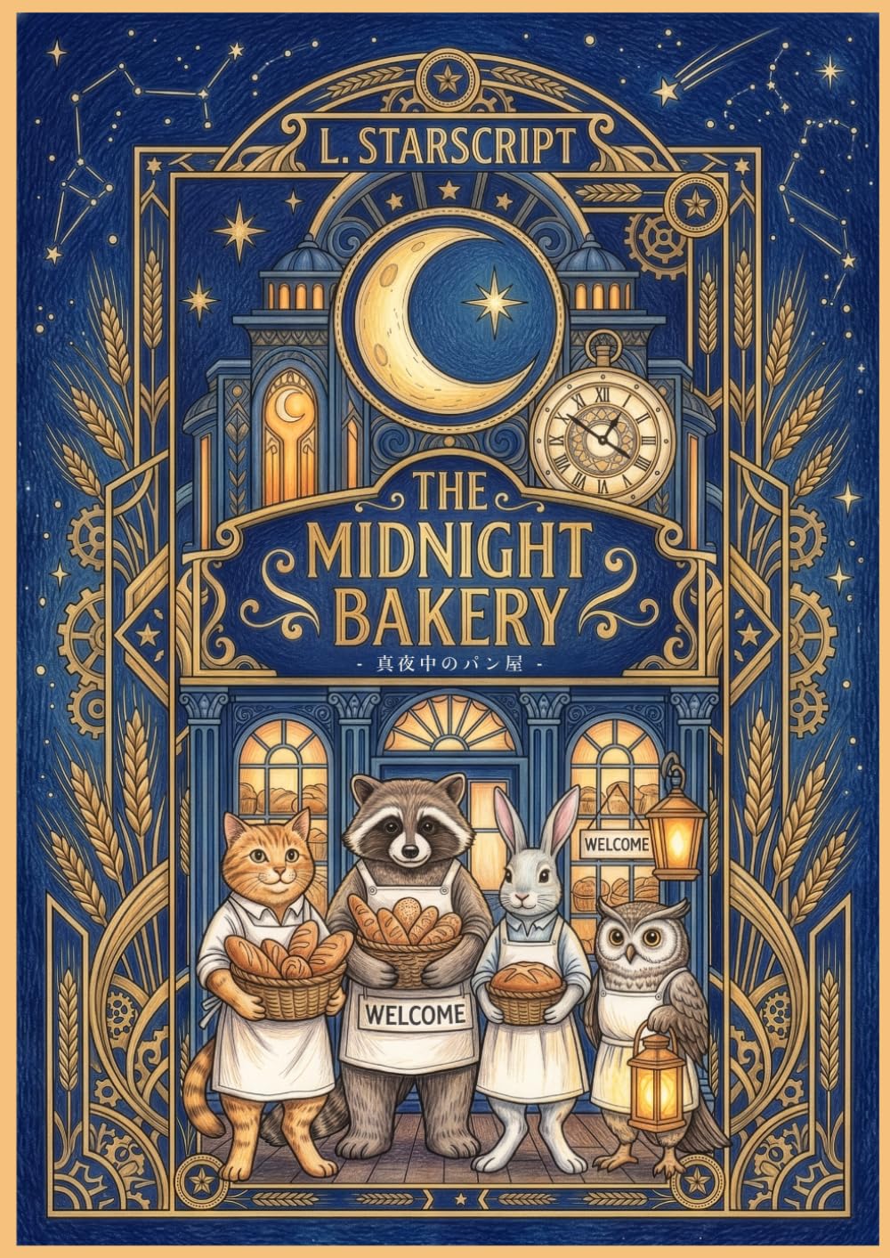 真夜中のパン屋 The Midnight Bakery: 【没入型BGM付き】塗る、聴く、癒される。動物の職人と魔法のパンを描く、新感覚の大人の塗り絵ファンタジー。 (真夜中の魔法街シリーズ)