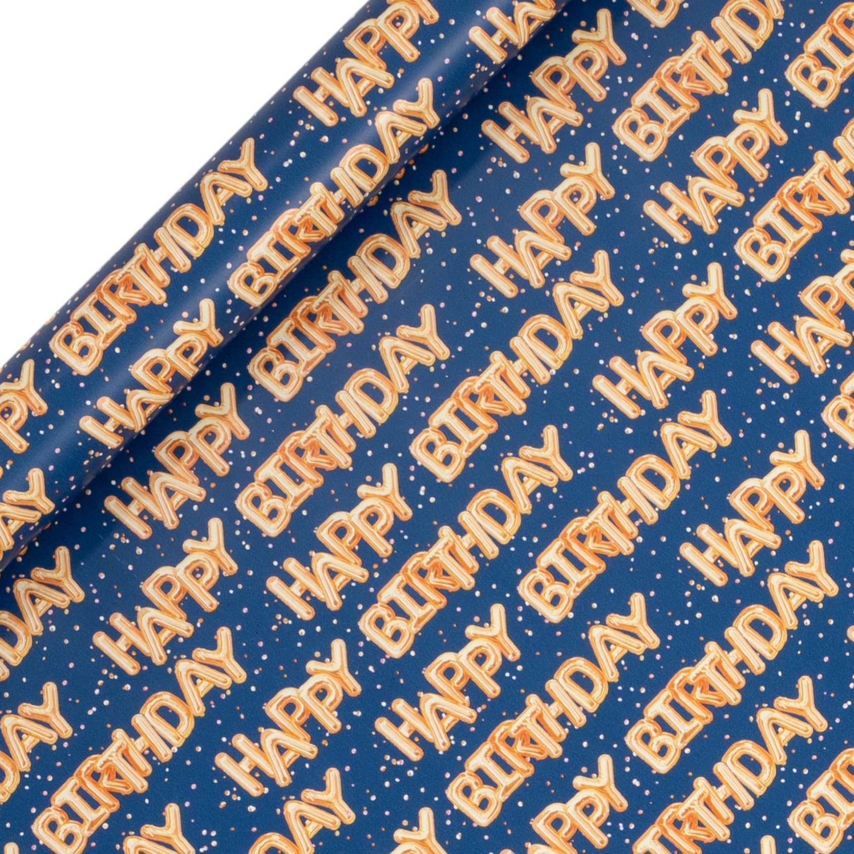 Glick Blue Roll Wrap, Happy Birthday Helium Wrapping Paper 4 Metres X 70 Cms, Birthday Paper For Him