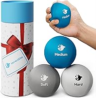 Vista 8 de Serenilite - Juego de pelotas antiestrés de terapia para manos, de tres densidades, para adultos y fortalecimiento del agarre