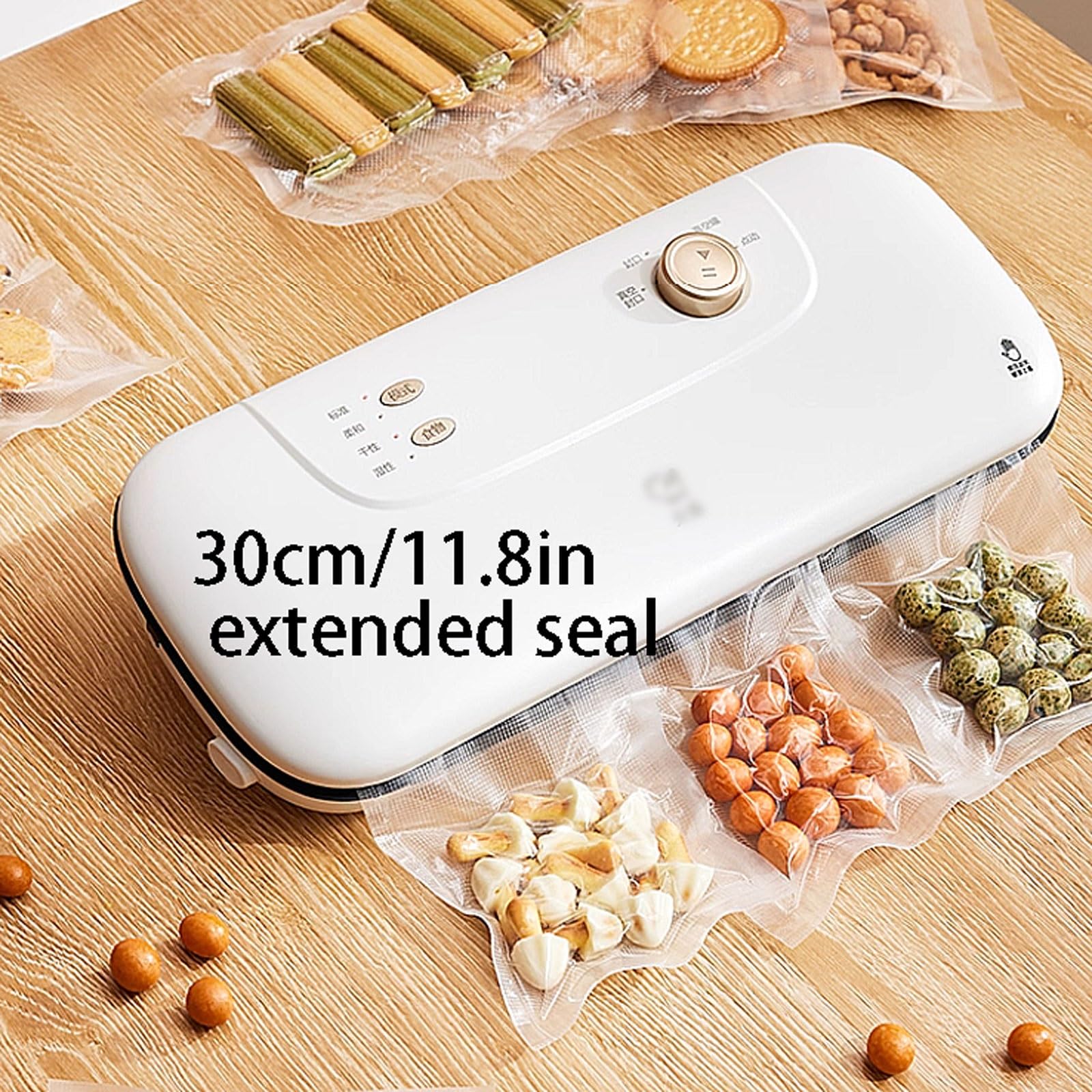 Ligero Selladora al vacío de plástico, selladora automática de un solo toque for conservar la frescura, potente selladora de sellado más largo, 5 bolsas de sellado al vacío poderoso