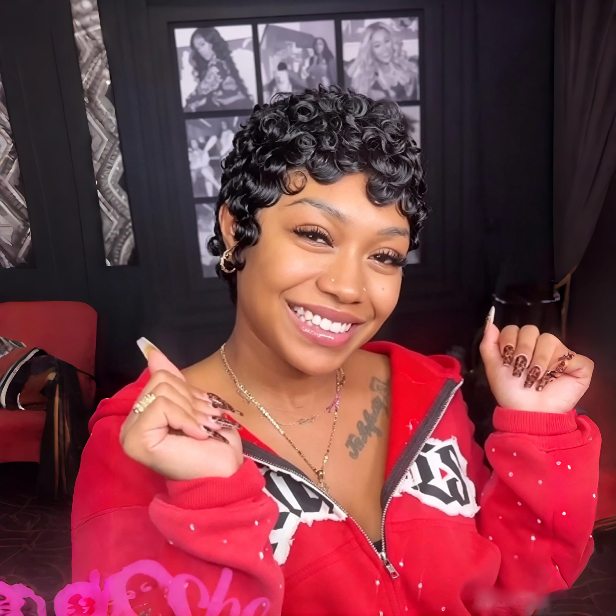 Amazon.com : QiaQiaRing Pixie Cut Wigs for Black Women 