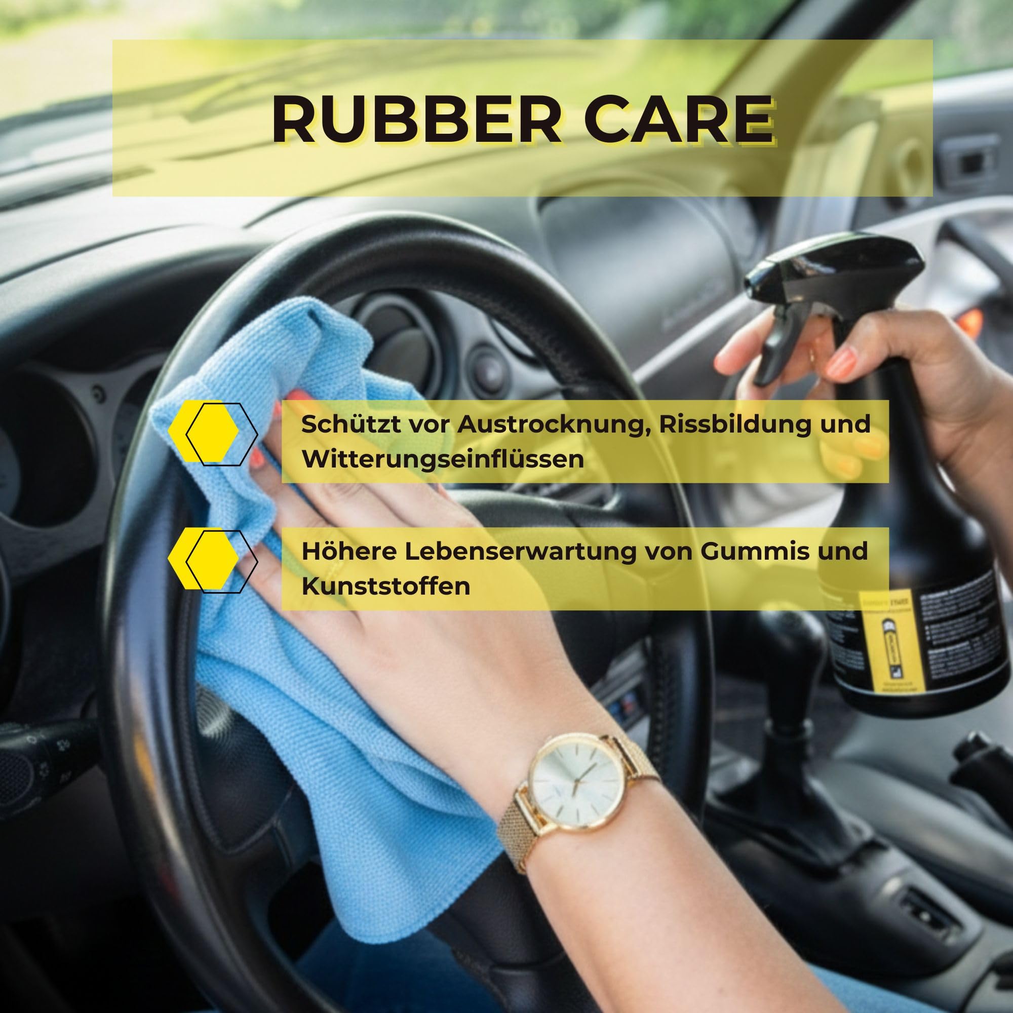 2 Stück INNOTEC Rubber Care 500 ml – professionelle Gummipflege für Fahrzeugdichtungen, Reifen, Türgummis & Kunststoffteile – schützt vor Austrocknung, Versprödung & Frost – pflegt und reinigt