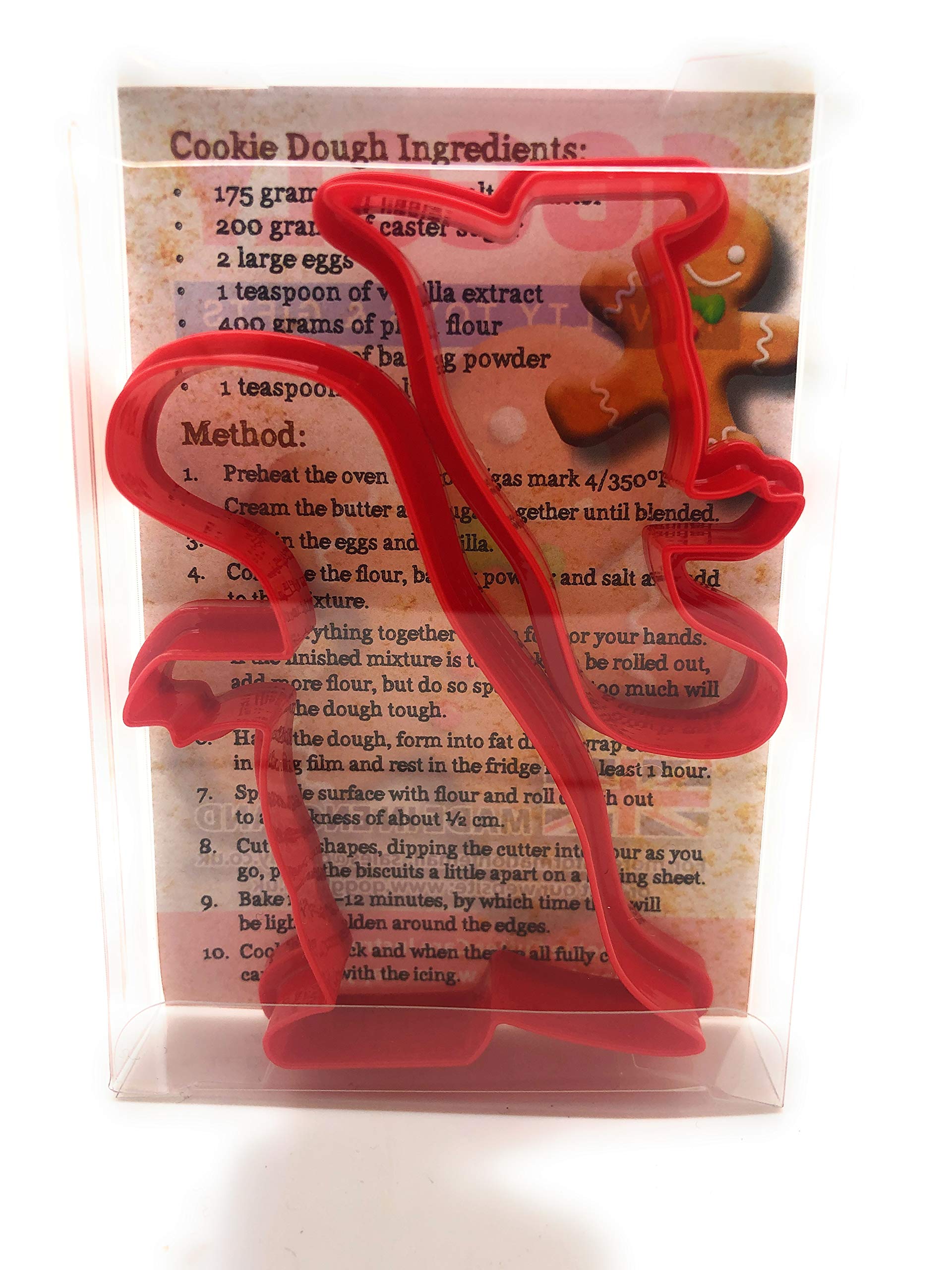 Goggly Red Tyrannosaurus Rex Dinosaur Cookie Set Of 2, Biscuit, Pastry, Fondant Clay Cutter