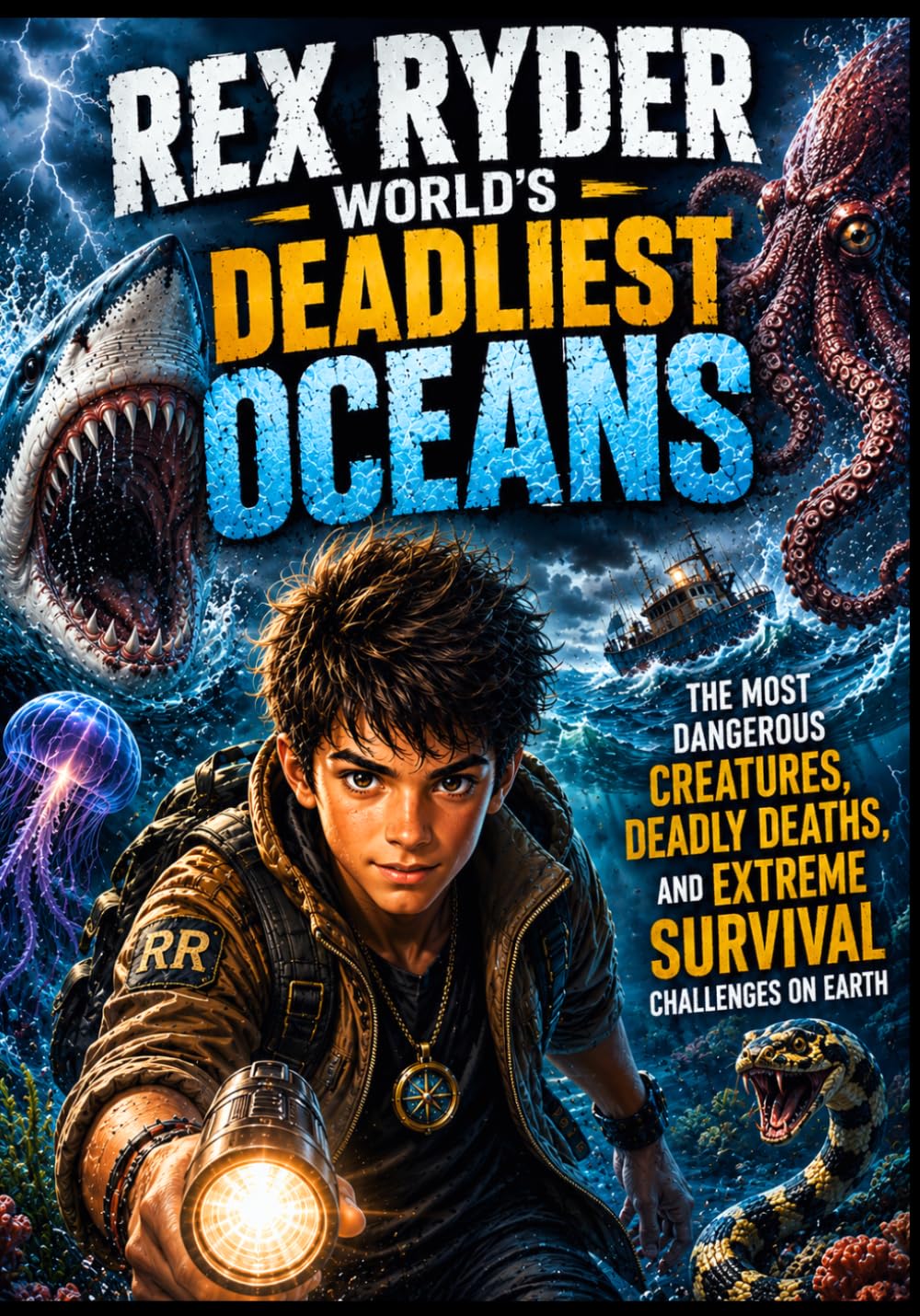 Rex Ryder: World's Deadliest Oceans: Journey Into a World of Deep-Sea Monsters, Ocean Predators & Ancient Sea Beasts (Rex Ryder’s Survival Files)