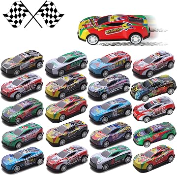 100 PCS Toy Cars Set   Mini Pull Back Car Toys for Kids, Party Bag Fillers, Vehicle Toys for 3+ Year Old Boys & Girls, Perfect Birthday Gift