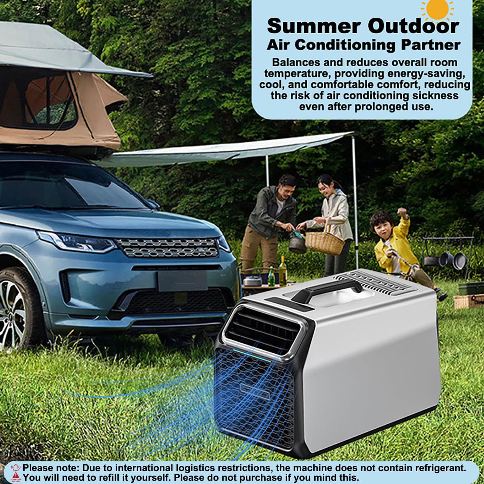 Aire acondicionado deshumidificador de enfriamiento rápido, acondicionador portátil de 3500 BTU para camping, tiendas de campaña y uso fuera de la red eléctrica, eficiente para furgonetas, camiones y