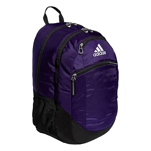 Mochila Deportiva adidas Striker para Fútbol y Más, Bolsa de Entrenamiento para Hombres y Mujeres, Collegiate Púrpura/Negro/Blanco, Talla Única