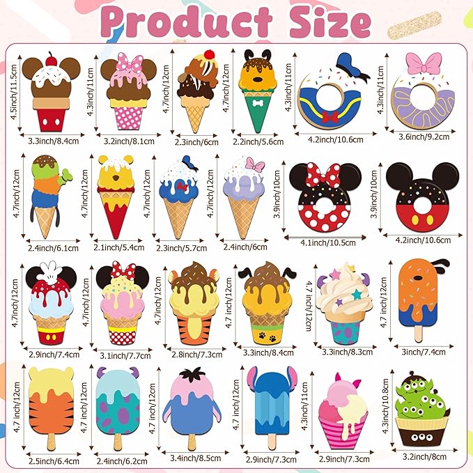 Imanes Decorativos de Helado y Barco 24 Piezas miniatura 3