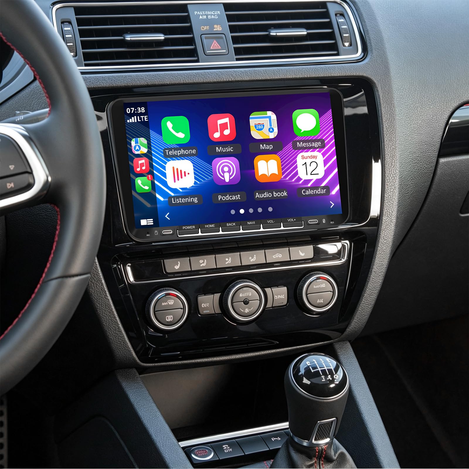 Autoradio 4+64 Go pour VW Jetta 2016-2018 avec CarPlay et Android Auto