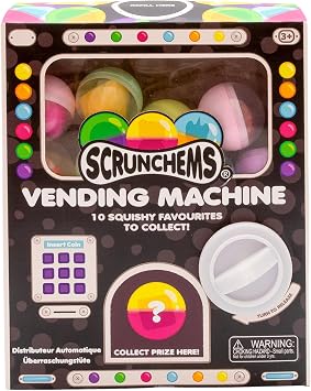 Vending Machine Toy Set with 10 Surprise Collectible Pieces, Kids Fun Dispenser Machine with Squishy Characters For Boys and Girls Ages 3+