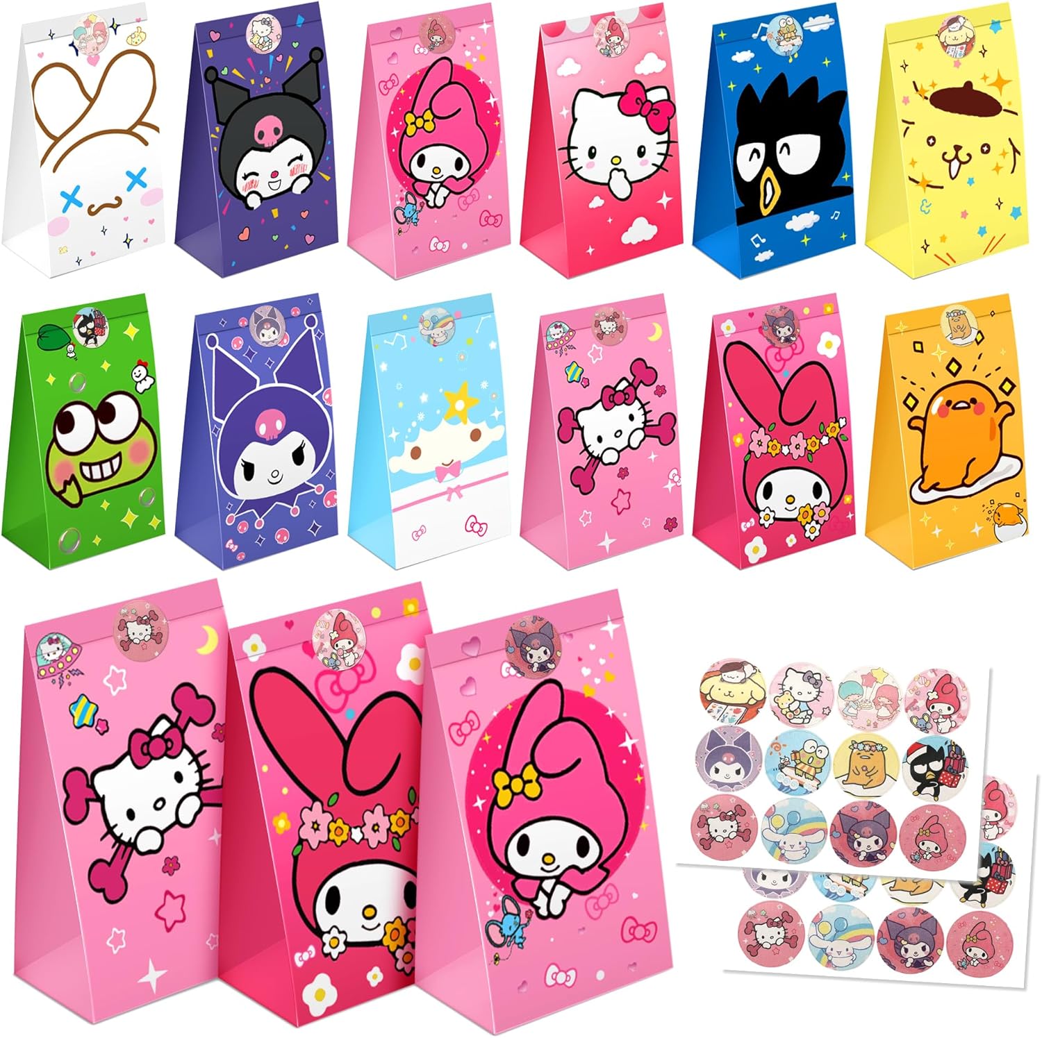 24Pcs Birthday Party Supplies Party Favor Gift Bags with 12