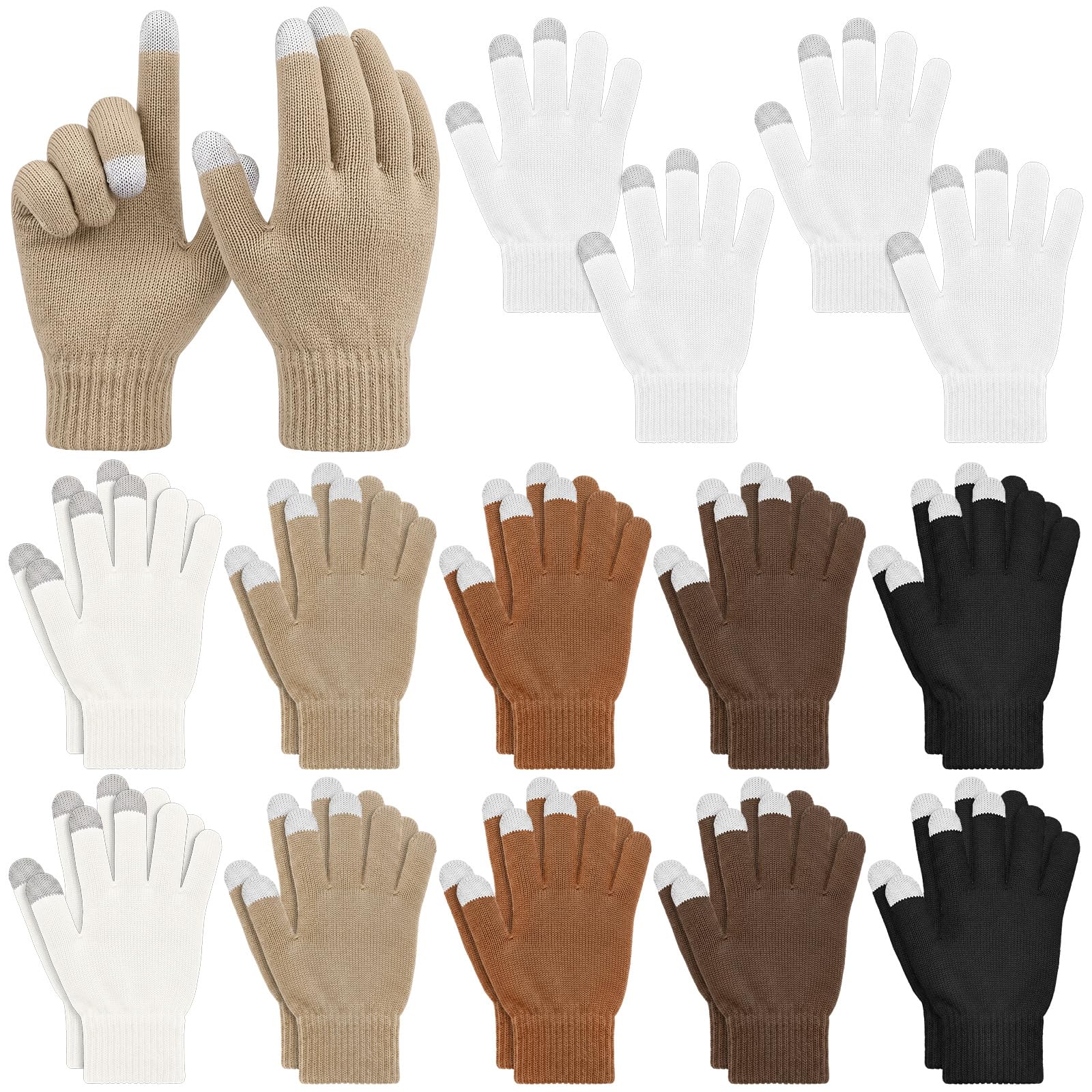 Pangda 12 Pairs Touch Screen Gloves