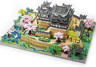 JXRLMB Japanese Micro Building Blocks Sets for Adults 10080 PCS Japan Himeji Castle with Cherry Blossoms Model Kit Big Architecture Landmarks Collection Kit