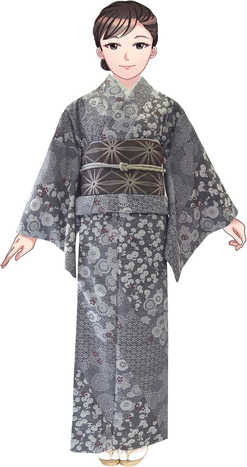 Amazon | [京都室町st．] 洗える着物 袷 小紋 レディース club H