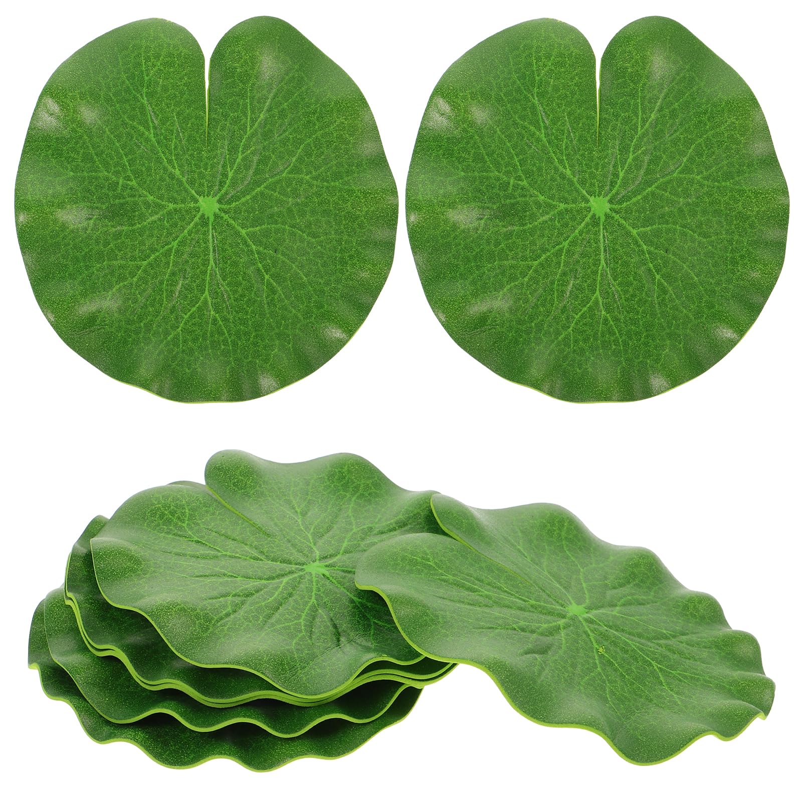 Amazon｜KESYOO 6個セット 人工蓮の葉 造花 浮遊式 Pu素材 水槽池装飾