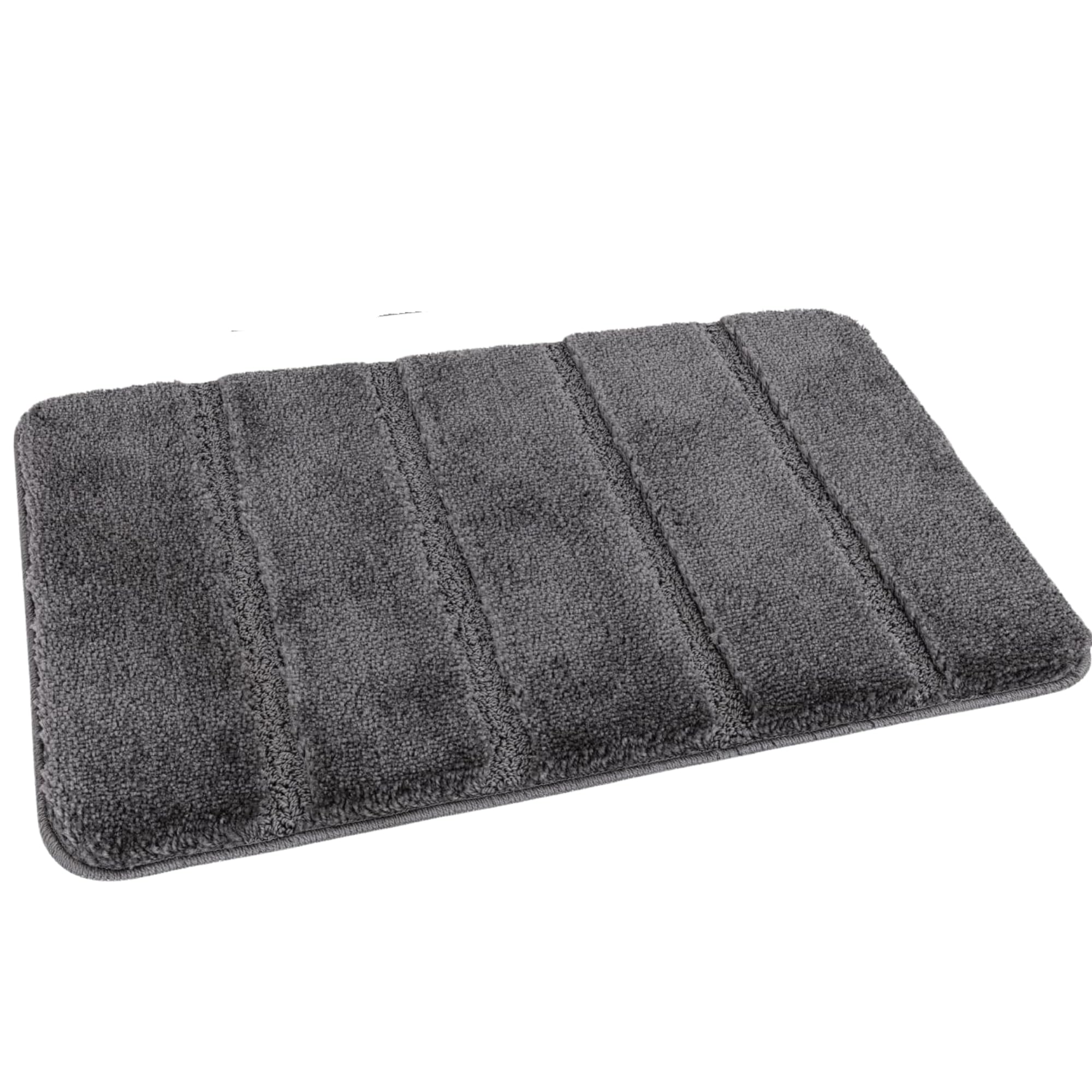 Nest & Nibble Bathroom Bath Mat (Charcoal, 40 x 60 cm) Non-Slip Toilet Floor Mat, 40x60