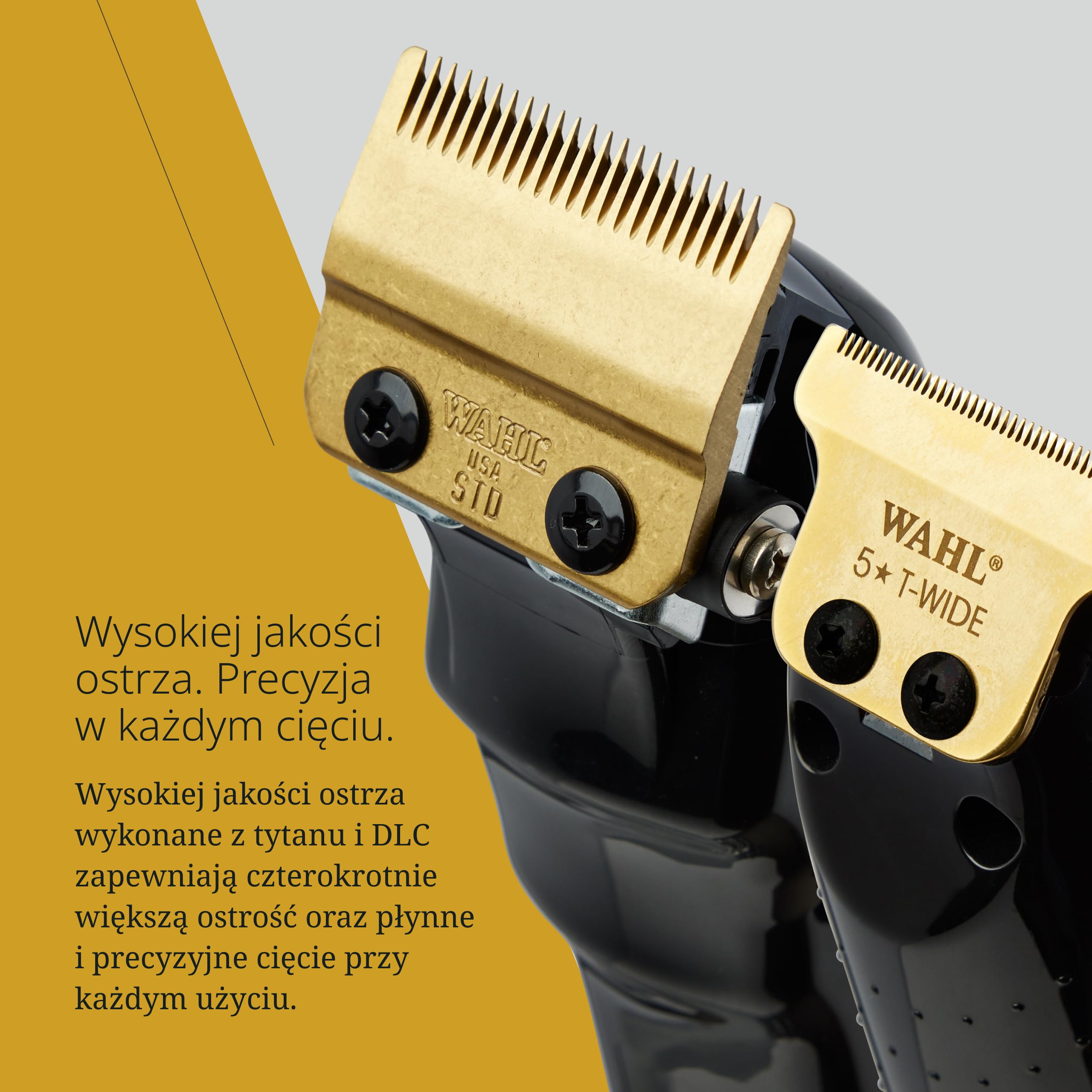 Wahl Cordless Magic Clip Maszynka do Mieszania, Czarna | Maszynka Przewodowa i Bezprzewodowa z Ostrzami Tytanowo-DLC, Silnik 6500 obr/min i do 100 Minut Pracy