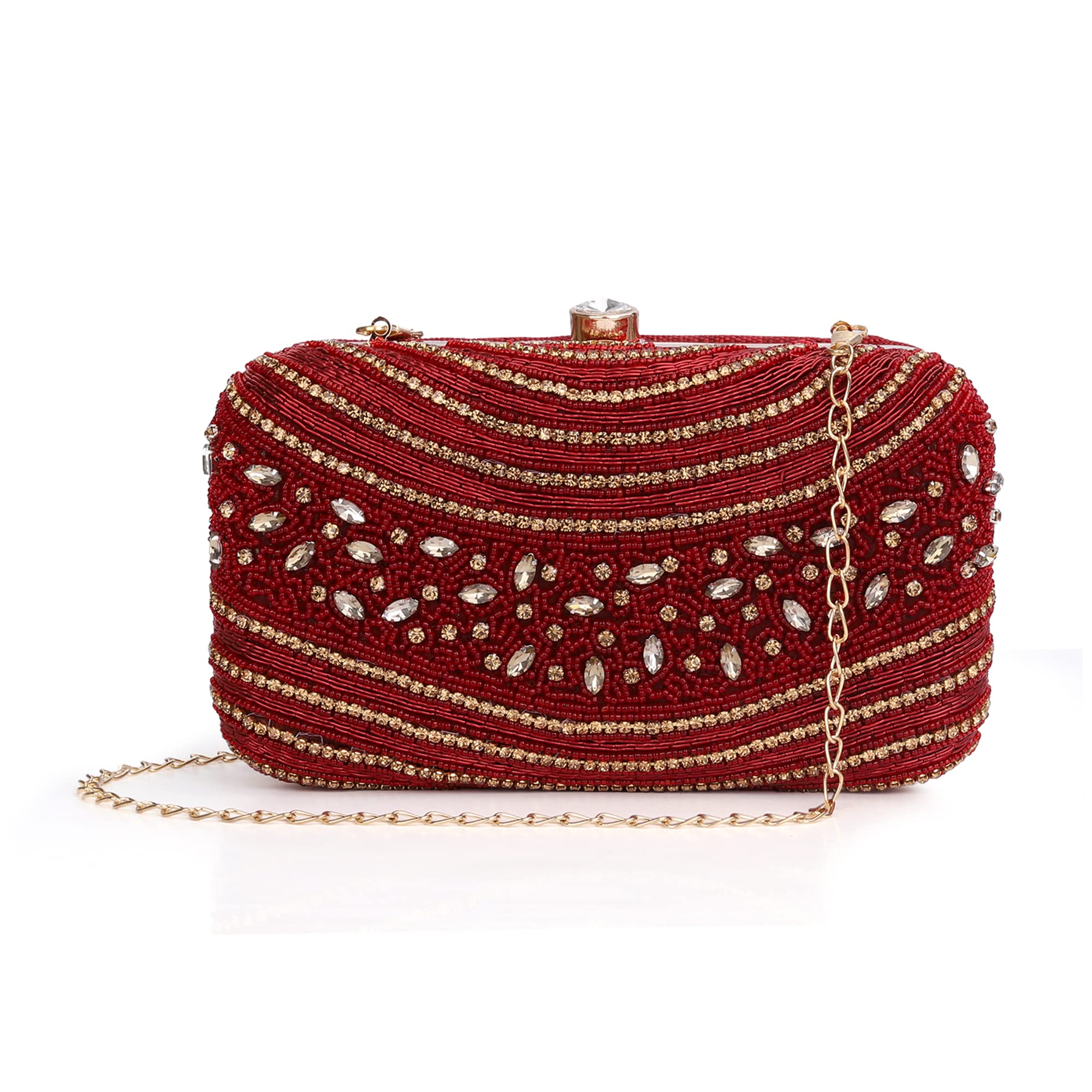 The Clownfish Emerald Collection Womens Party Clutch Ladies Wallet Evening Bag with Fashionable Round Corners Beads Work Floral Design (Pink) (B09V18H3XJ) Amazon Price History, Amazon Price Tracker