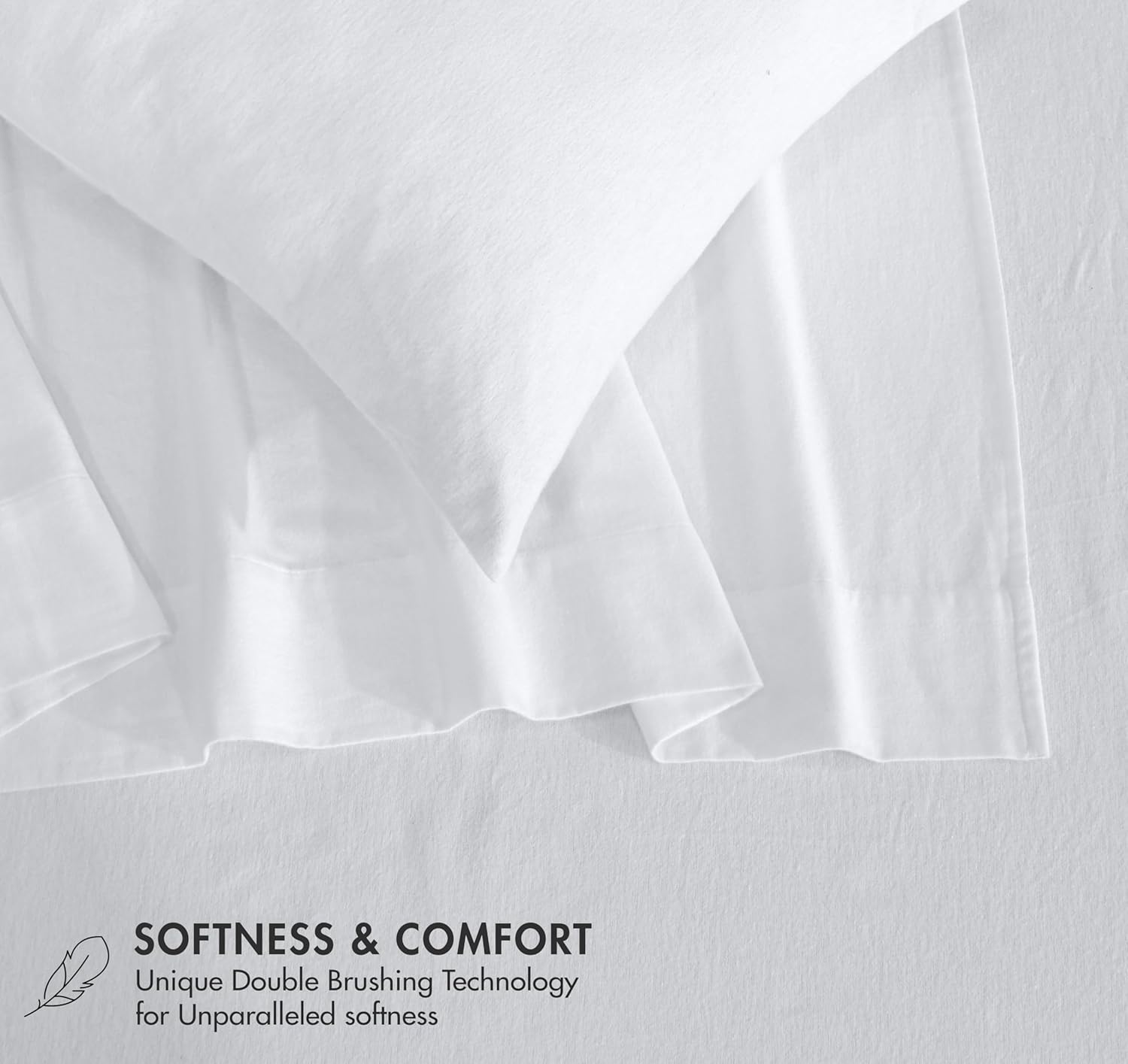 RUVANTI Flannel Sheets Queen Size - GOTS Certified 100% Organic Cotton, 4 Piece Warm, Soft & Breathable Set, Deep Pocket Snug Fit, Double Brushed Cozy All Season Bedding, Pure White - Image 5