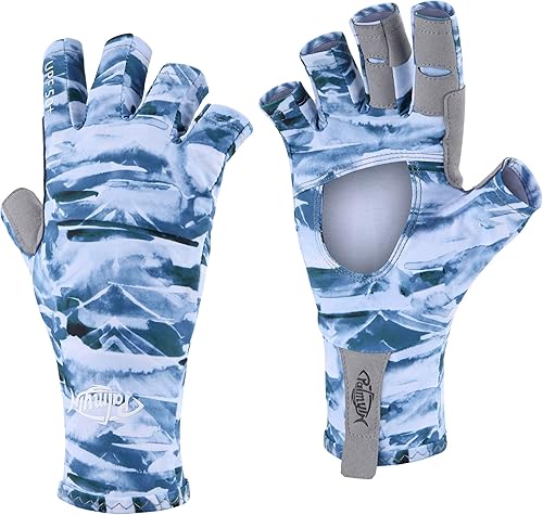 Miniatura 29 de Palmyth Guantes de pesca sin dedos con protección UV, UPF50+, guantes de sol para hombres y mujeres para kayak, senderismo, remo, conducción