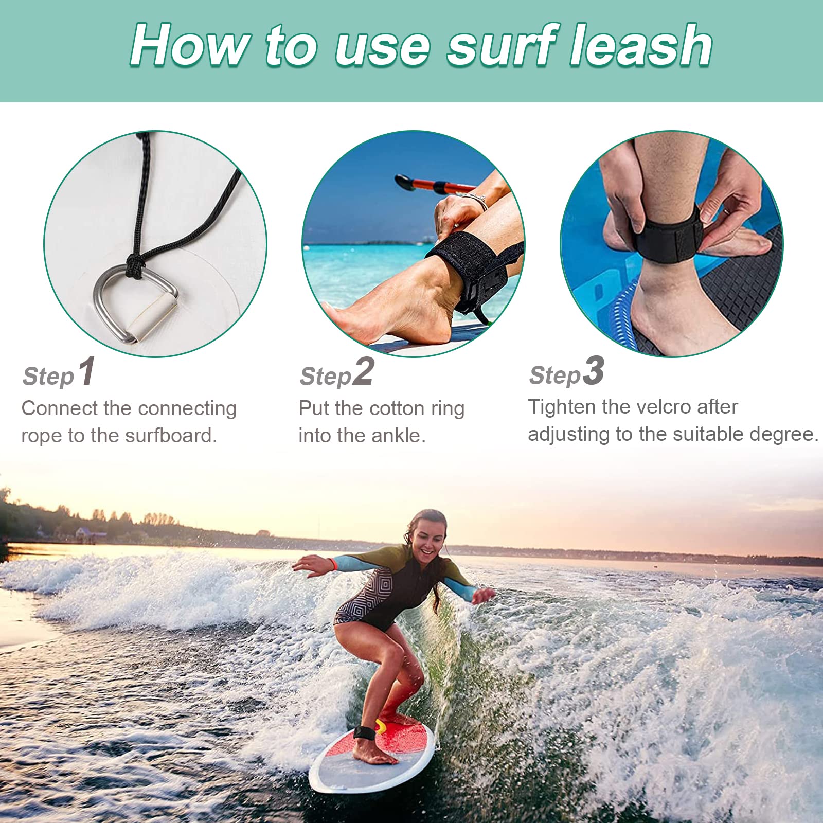 Guinzaglio per tavola da surf a spirale da 10 piedi Surf Stand Up