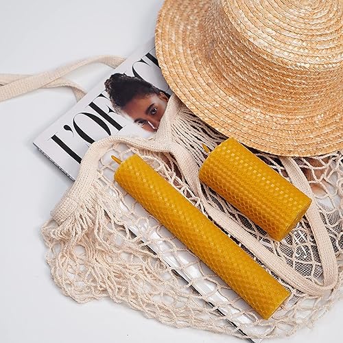 Miniatura 3 de Hojas de cera de abeja natural para hacer velas, kit de rodamiento de velas de cera de abeja para niños y adultos