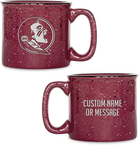 Miniatura 477 de Rico Industries NCAA Utah Utes - Taza de café personalizada de 12 onzas con logotipo grabado con láser profundo, taza de cerámica para acampar con