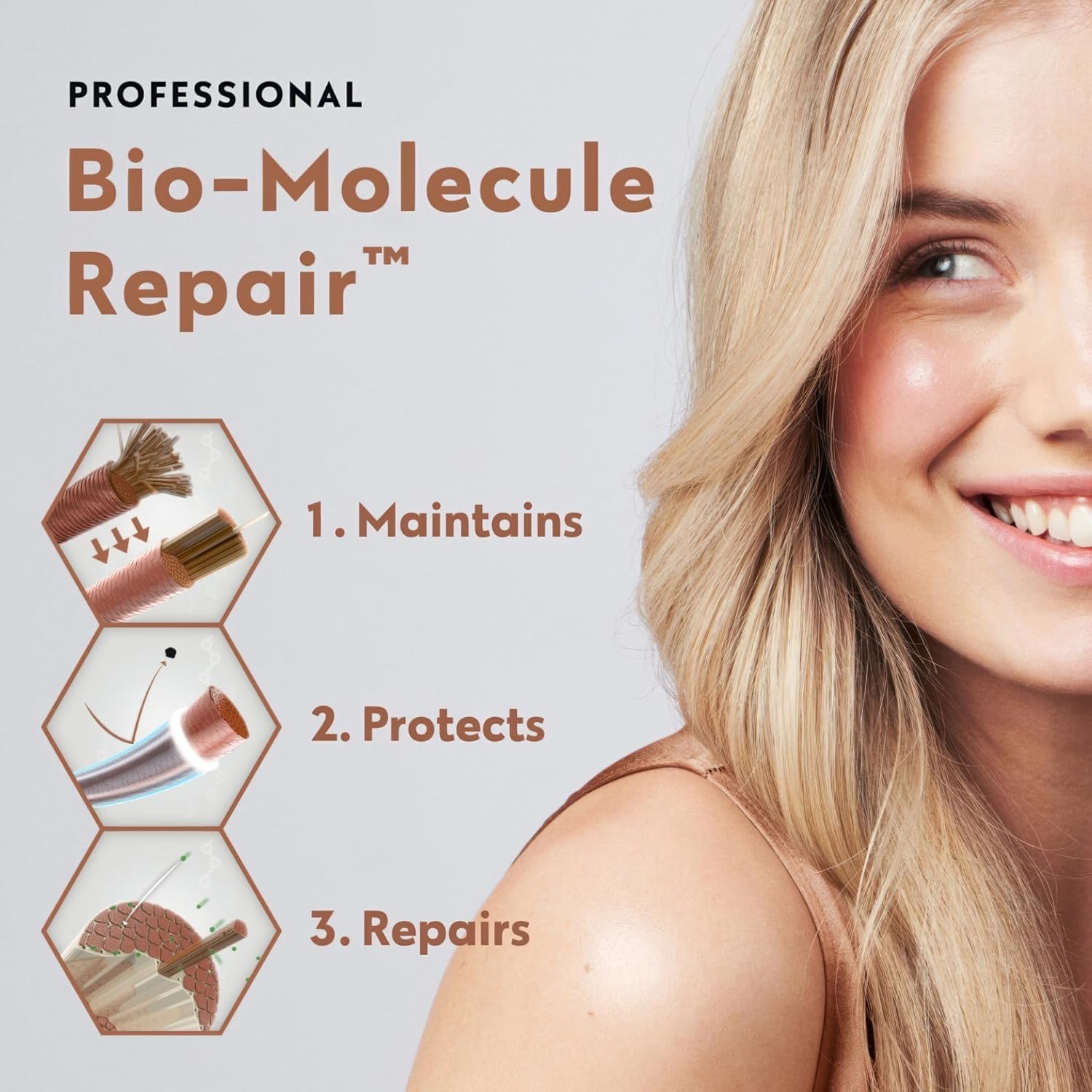 FOUR REASONS Bio-Molecule Repair Hydrating Serum – Bond Repair & Anti-Frizz Serum for Frizzy, Dry, or Damaged Hair – Lightweight Hair Oil with Heat Protectant – Vegan & Cruelty Free, 3.4 Fl Oz - Image 6