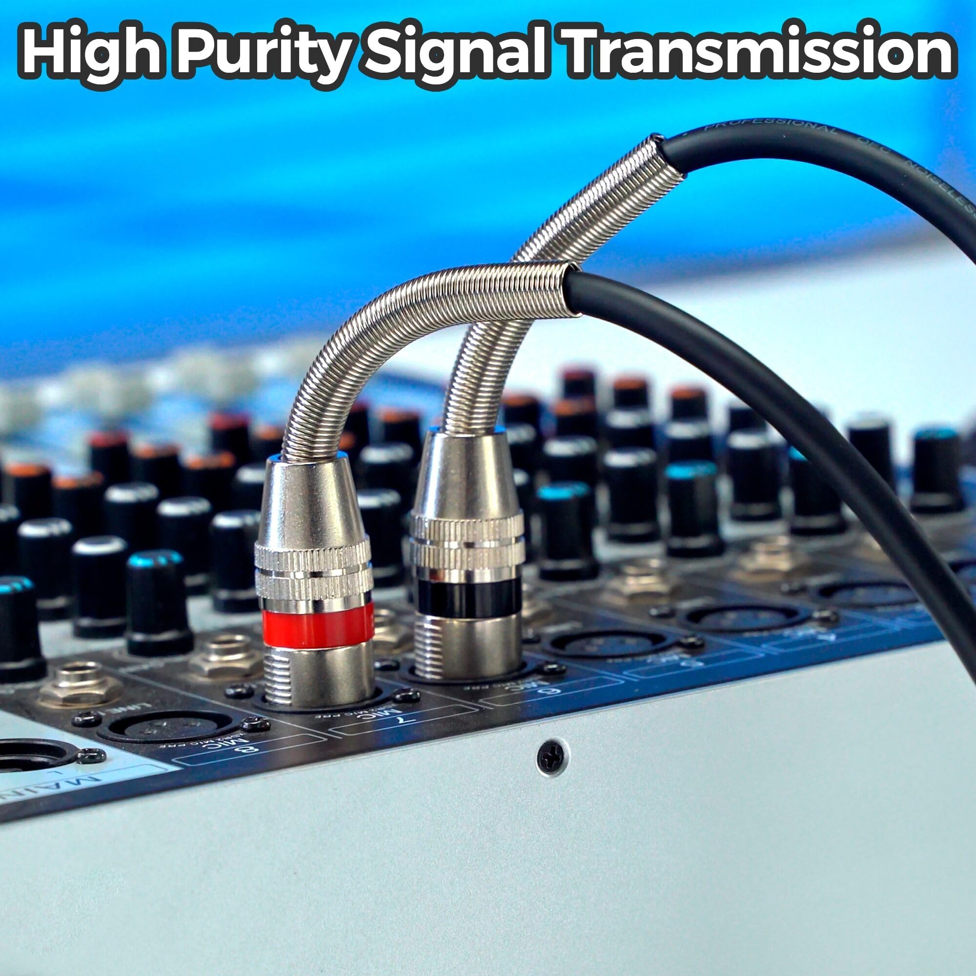 Cavi XLR 50FT/16M 2 confezioni, cavo per microfono bilanciato di alta qualità per impieghi gravosi con connettore per cavo per microfono XLR maschio-femmina a 3 pin compatibile con microfoni, mixer