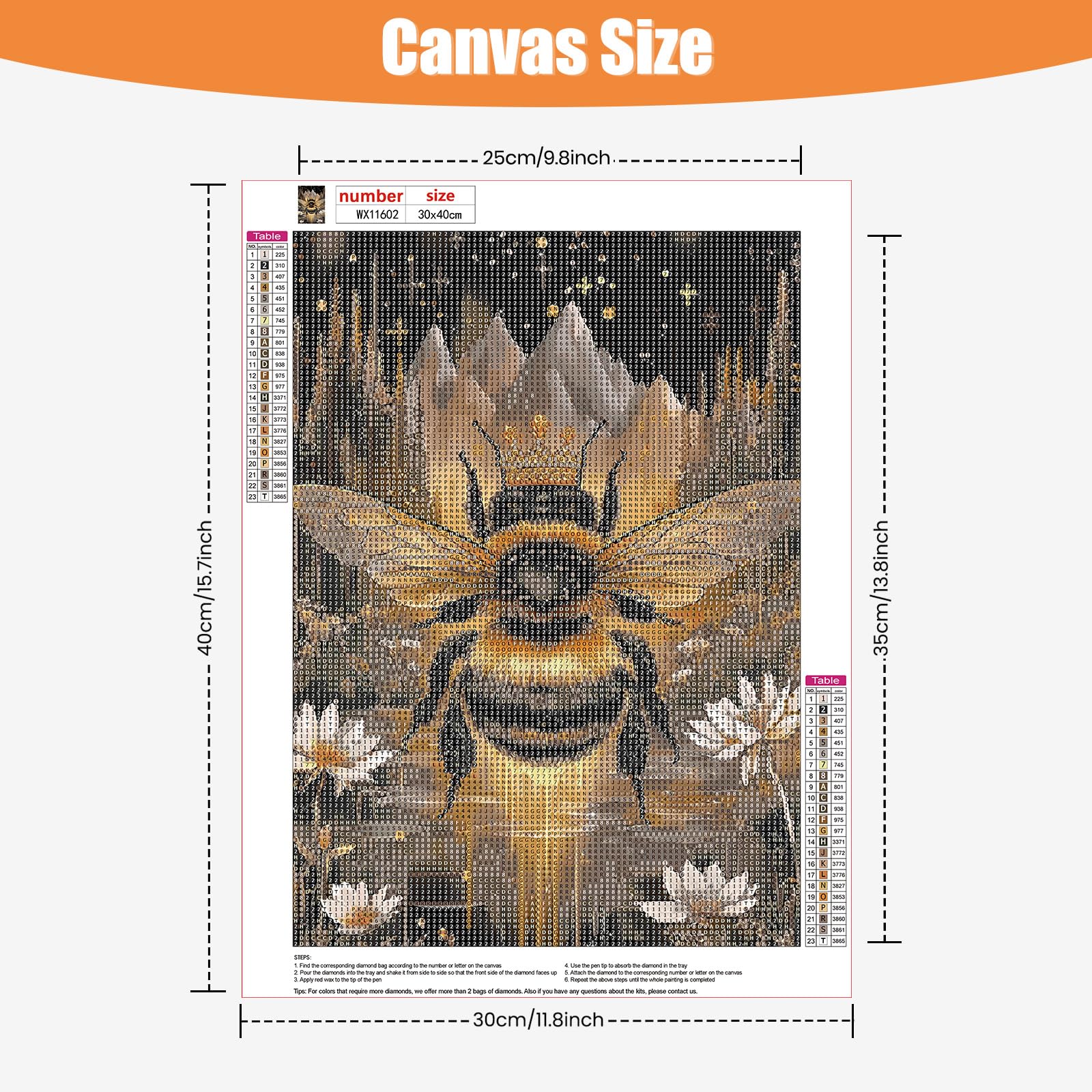 Diamond Painting Vase 30x40cm - 5D DIY Diamant Malerei Set Full Drill Für Wanddekor