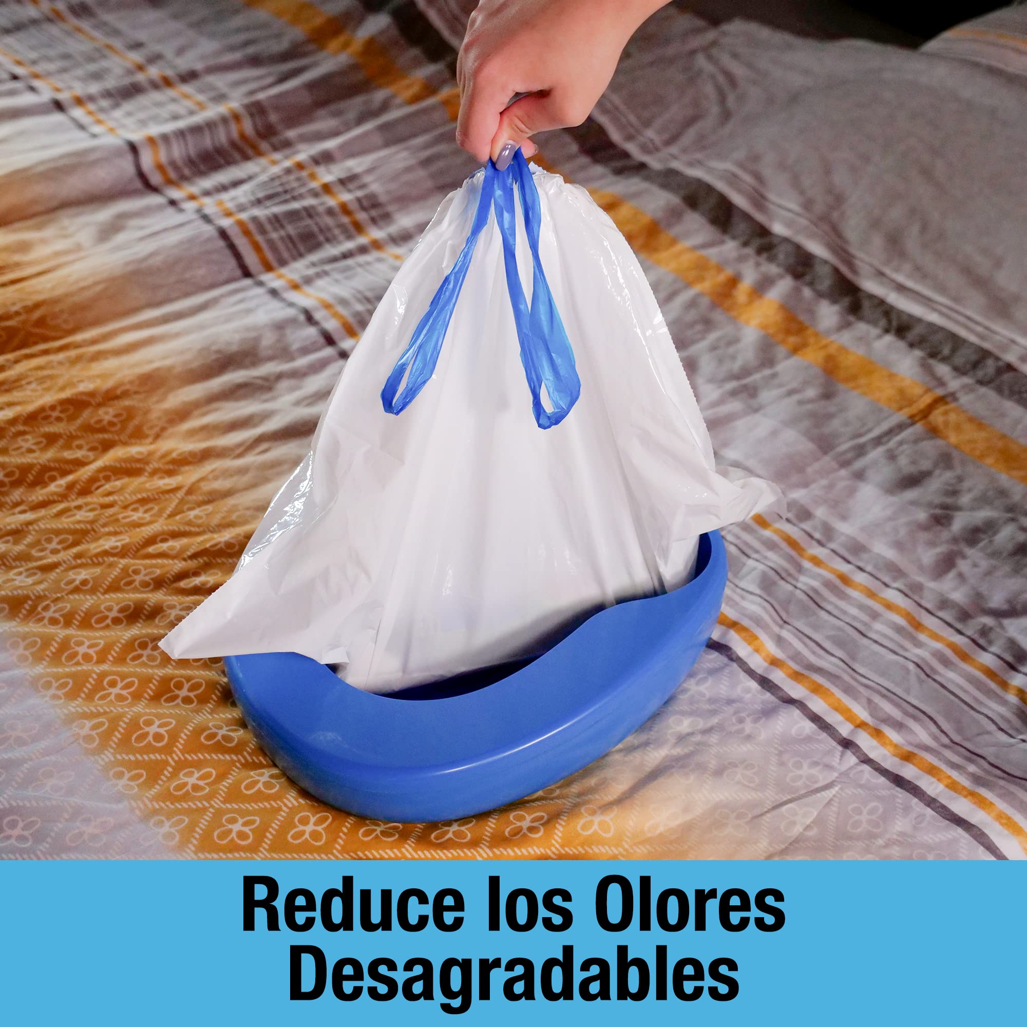 Tilcare Paquete de 50 Protectores de orinales con Almohadillas Superabsorbentes - para Inodoros portátiles y sillas de Inodoro estándar para Adultos - Protectores Desechables - Absorben hasta 1000ml