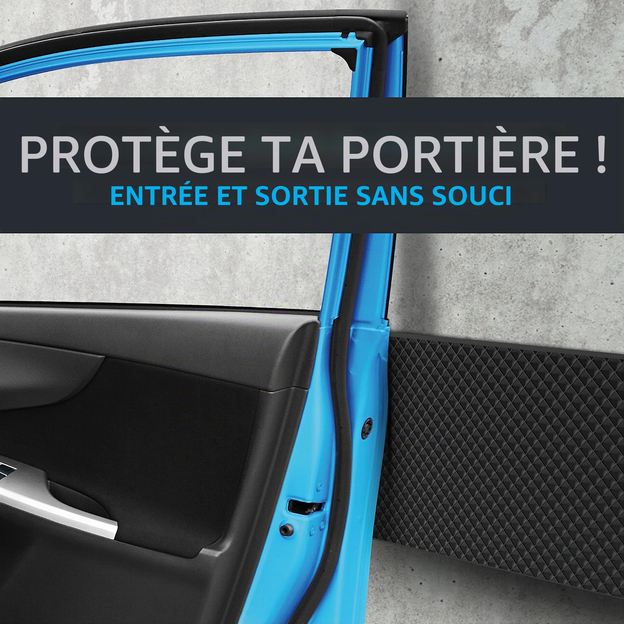 STRACKS® 2X Protection Murale de Garage 2m x 20cm chacune - 9mm Protection de Porte Extra épaisse - pour Votre Mur de Garage - Protection autocollante des Bords de Porte - Lot de 2 Rouleaux