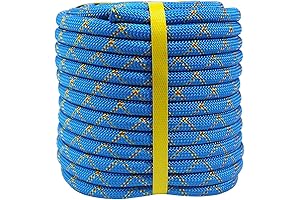 3/8 Inch x 100 Feet Polyester Arborist Rope — Braided Climbing Rope...