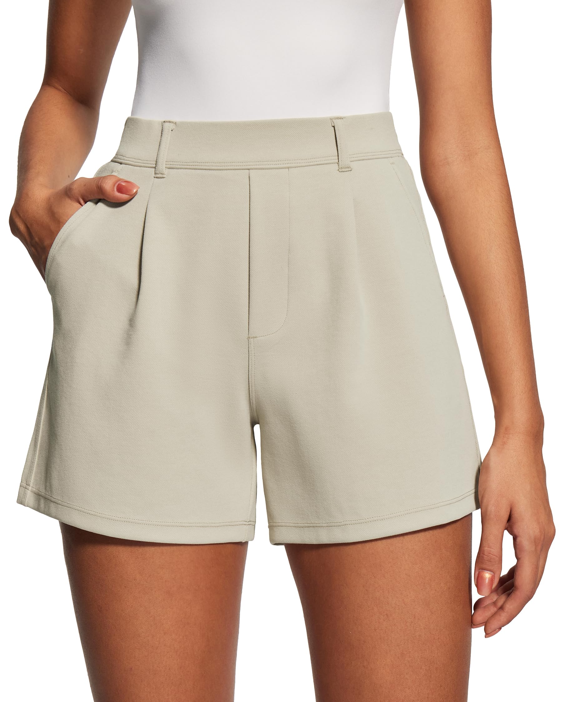 IUGA Dress Shorts for Women High Waisted Dressy Casual Trouser Shorts