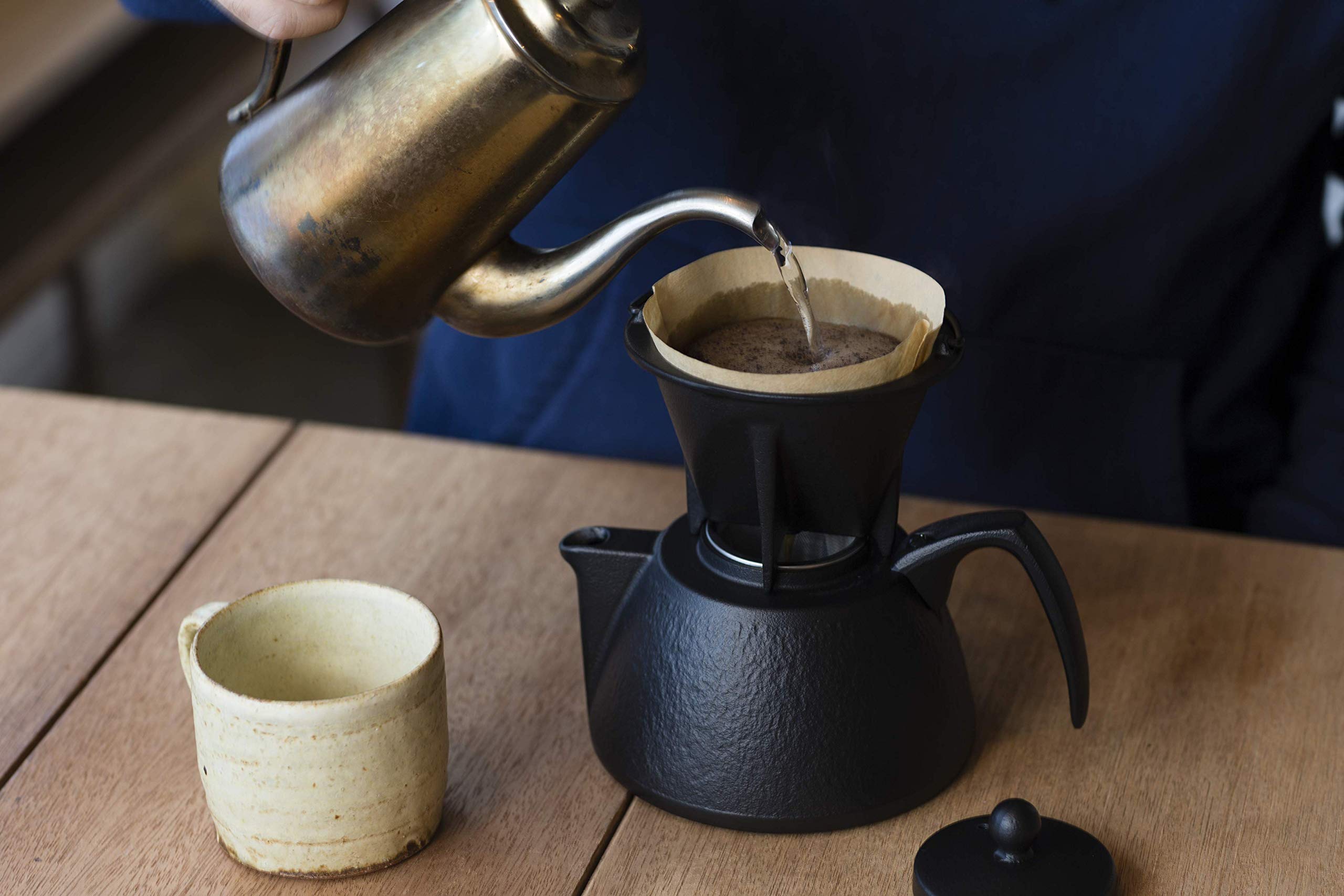 Amazon｜岩鋳 Iwachu コーヒーポットセット ブラック 0.75L IH対応 