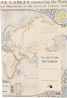 A5 sketchbook for drawing, old map