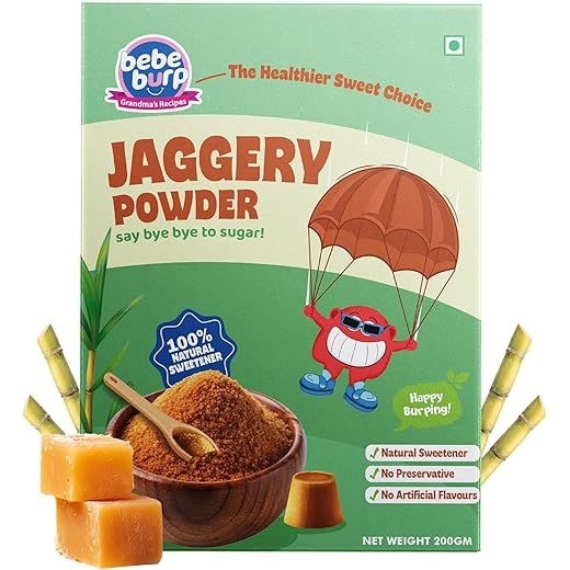 BE'BE' BURP Jaggery/Gur/Gud Powder, Natural Sweetener, Healthy Sugar Subsitute, 200g