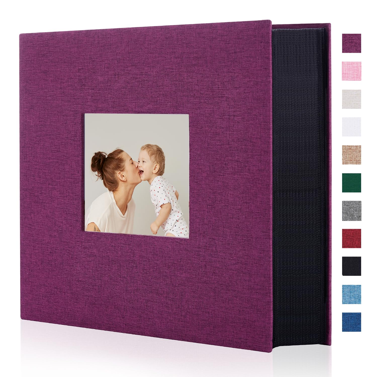 Miaikoe Photo Album 6x4 1000 Pockets Slip in Large Capacity Album for Family Wedding Anniversary Linen Album Book Holds 1000 Horizontal and Vertical 10x15cm Photos(1000 Pockets