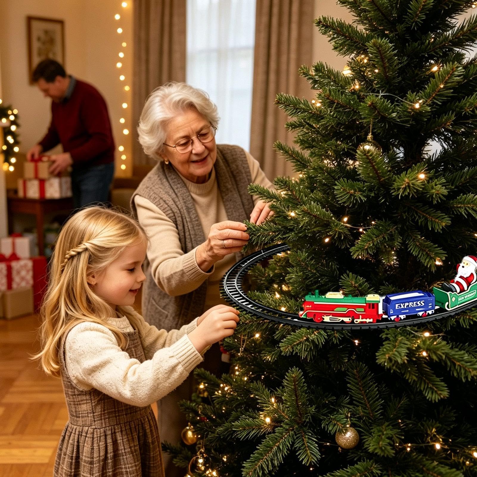 Set di Natale Con Luce Babbo Natale Piccoli Giochi Interattivi