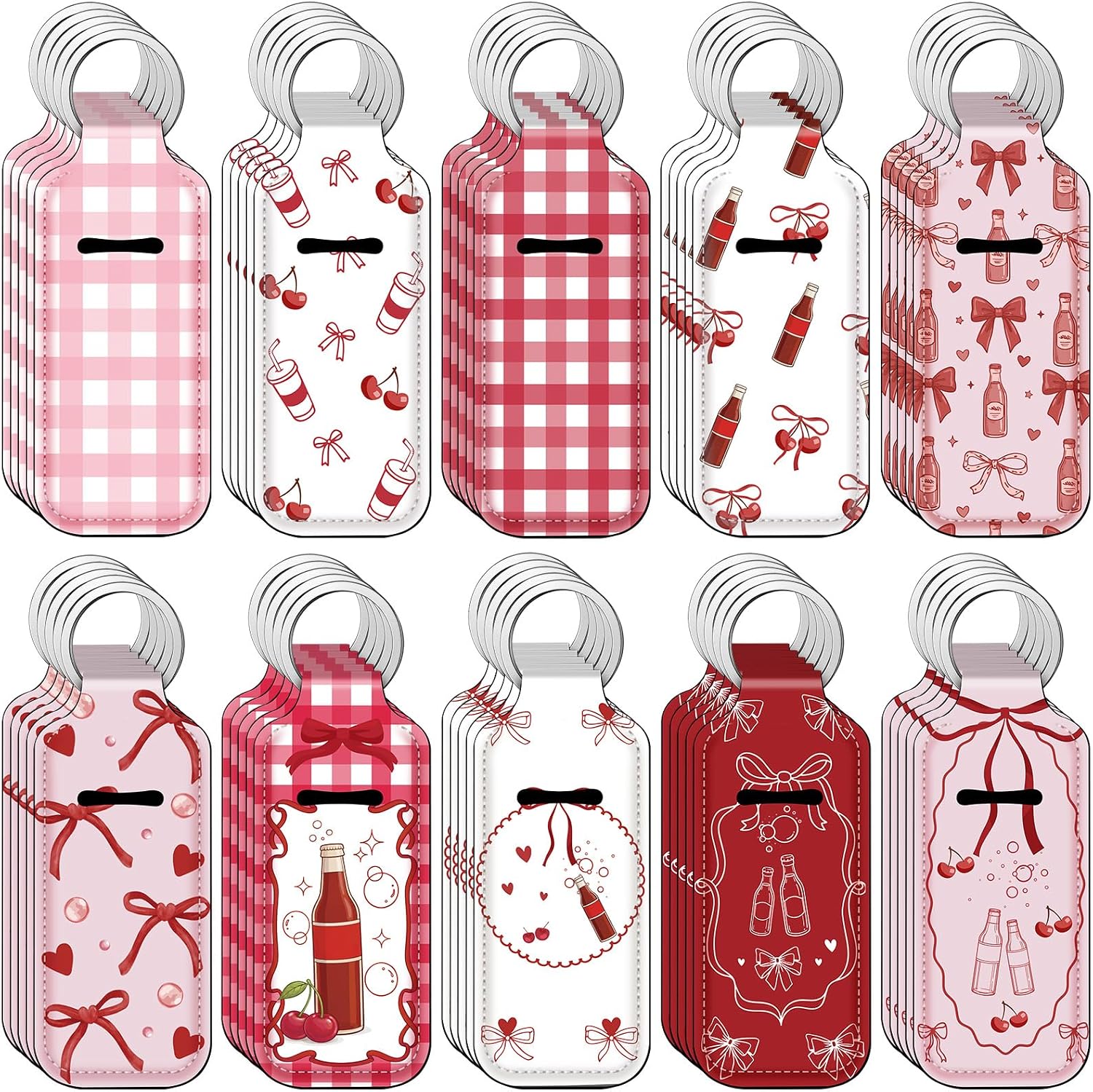 Ctosree 50 Pcs Cherry Lipstick Holder She Is Ready to Pop Party Favors