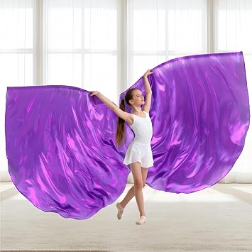 Baisdan 54x54 Worship Flags for Dance Church, 2 Pack Praise Dance Flag Set, Beginner-Friendly Praise Flags With Flexible Rods & Carrying Bag, Purple