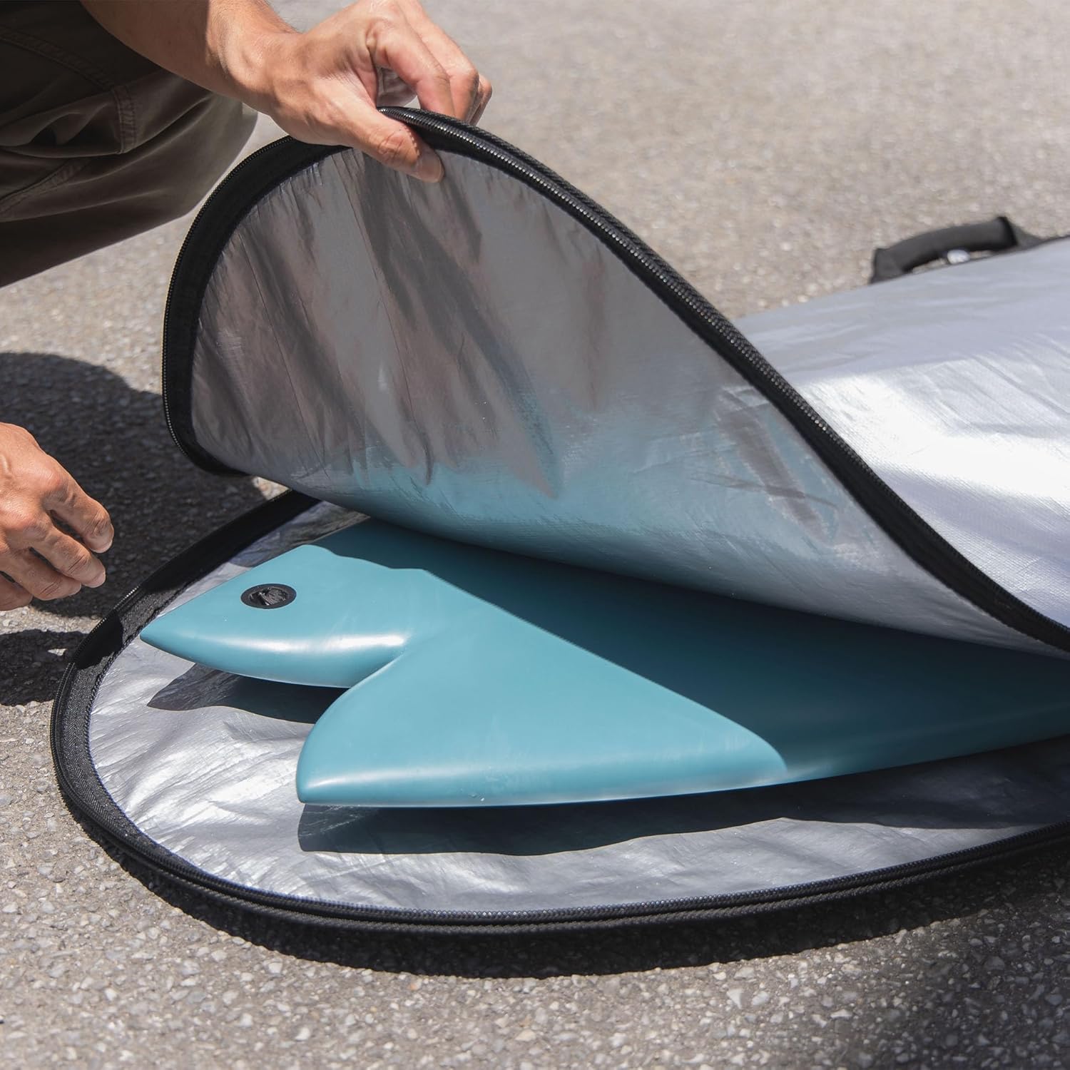 Surfboard Daily Use Bag Black Surfboard Case Protective Cover for Shortboard, Mid-Length Board, Longboard